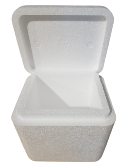 15x13x12 White Styrofoam Cooler w/ 2 Pharmatuff Ice Packs